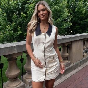 Lane 201 La Dolce Cream and Black Dress